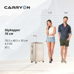 CarryOn Skyhopper 4-Delige Kofferset S/S/M/L Champagne -reis winkel image 1707