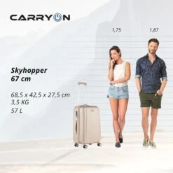 CarryOn Skyhopper 4-Delige Kofferset S/S/M/L Champagne -reis winkel image 1709
