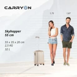 CarryOn Skyhopper 4-Delige Kofferset S/S/M/L Champagne -reis winkel image 1711