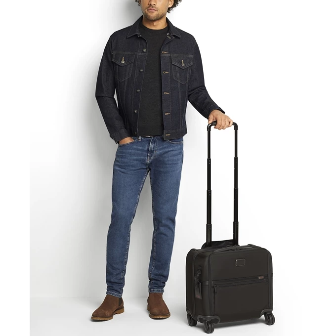 Tumi Alpha Compact 4 Wheel Brief Black II 4 Tumi Alpha Compact 4 Wheel Brief Black II - Image 2