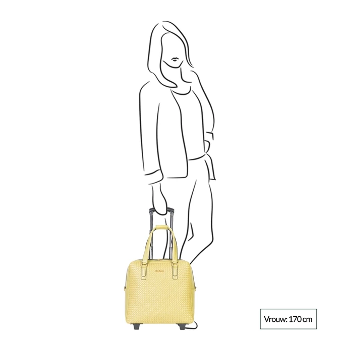 Olivia Lauren Sofia Business Trolley Olijf 4 Olivia Lauren Sofia Business Trolley Olijf - Image 2