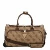 Guess Berta Wheeled Duffel Latte Logo/brown